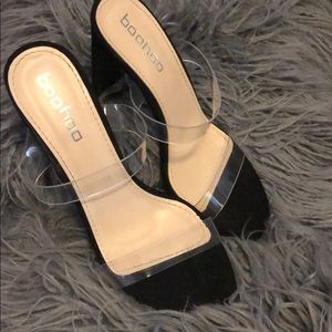 Clear strap over toe heel